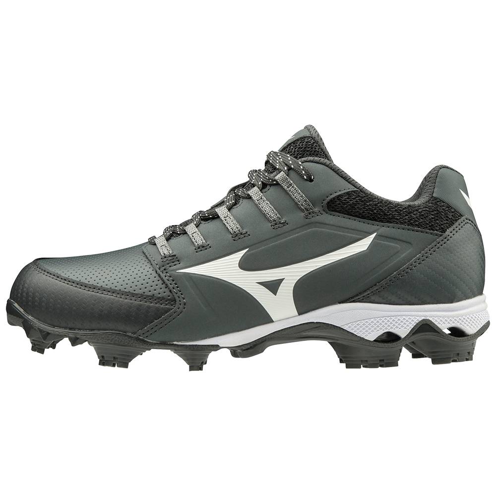 Mizuno 9-Spike Advanced Finch Elite 4 TPU Molded Női Softball Cipő Szürke/Fehér SCA195308